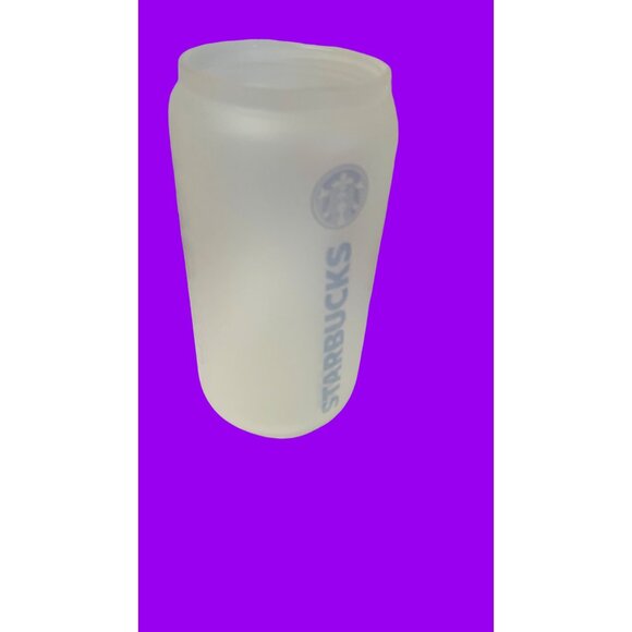 Starbucks Frosted Glass Cup Reusable 16oz Tall Coffee Tumbler Matte Finish Logo - Picture 2 of 5